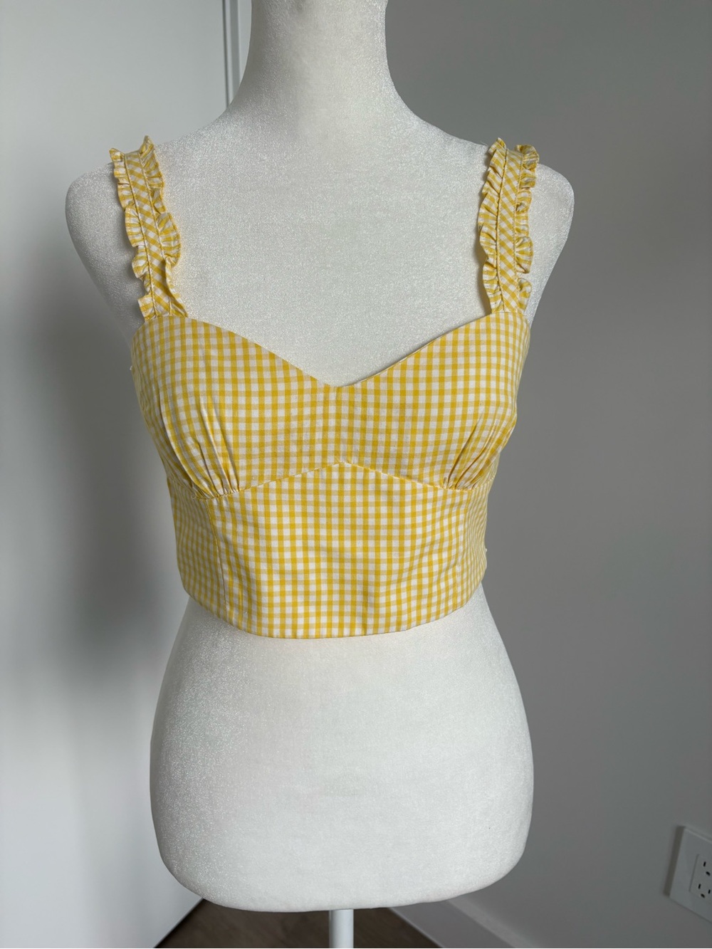 NWOT Zara gingham yellow cami